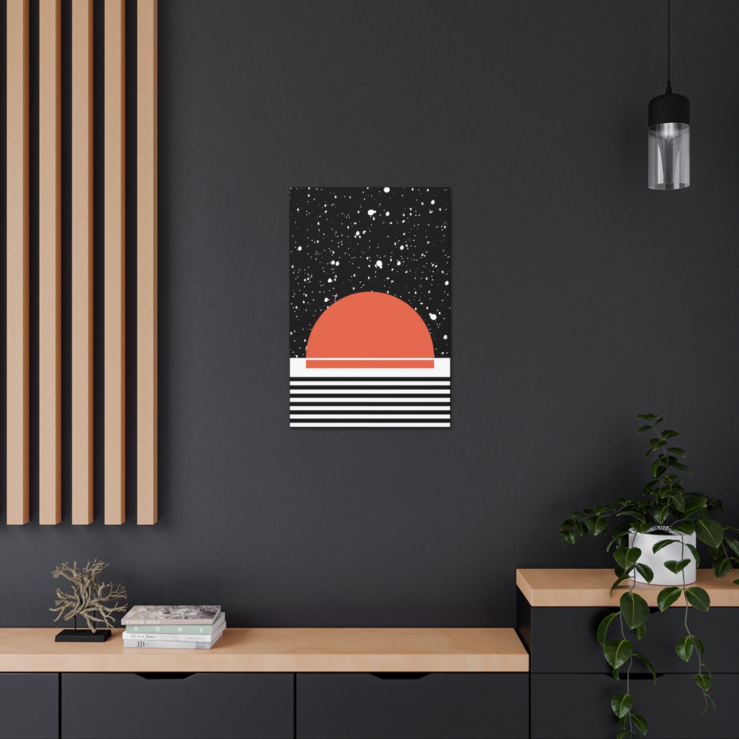 Black Sun and Sky Canvas Print