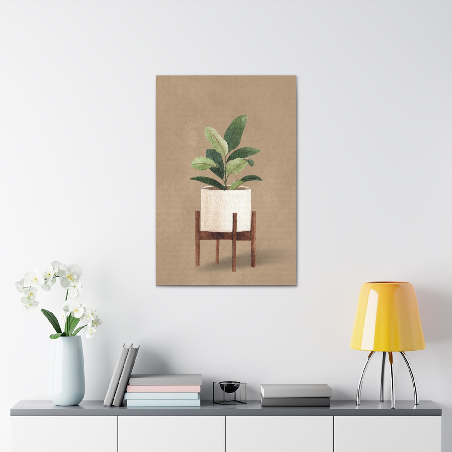 Potted Peace Lily Canvas Print