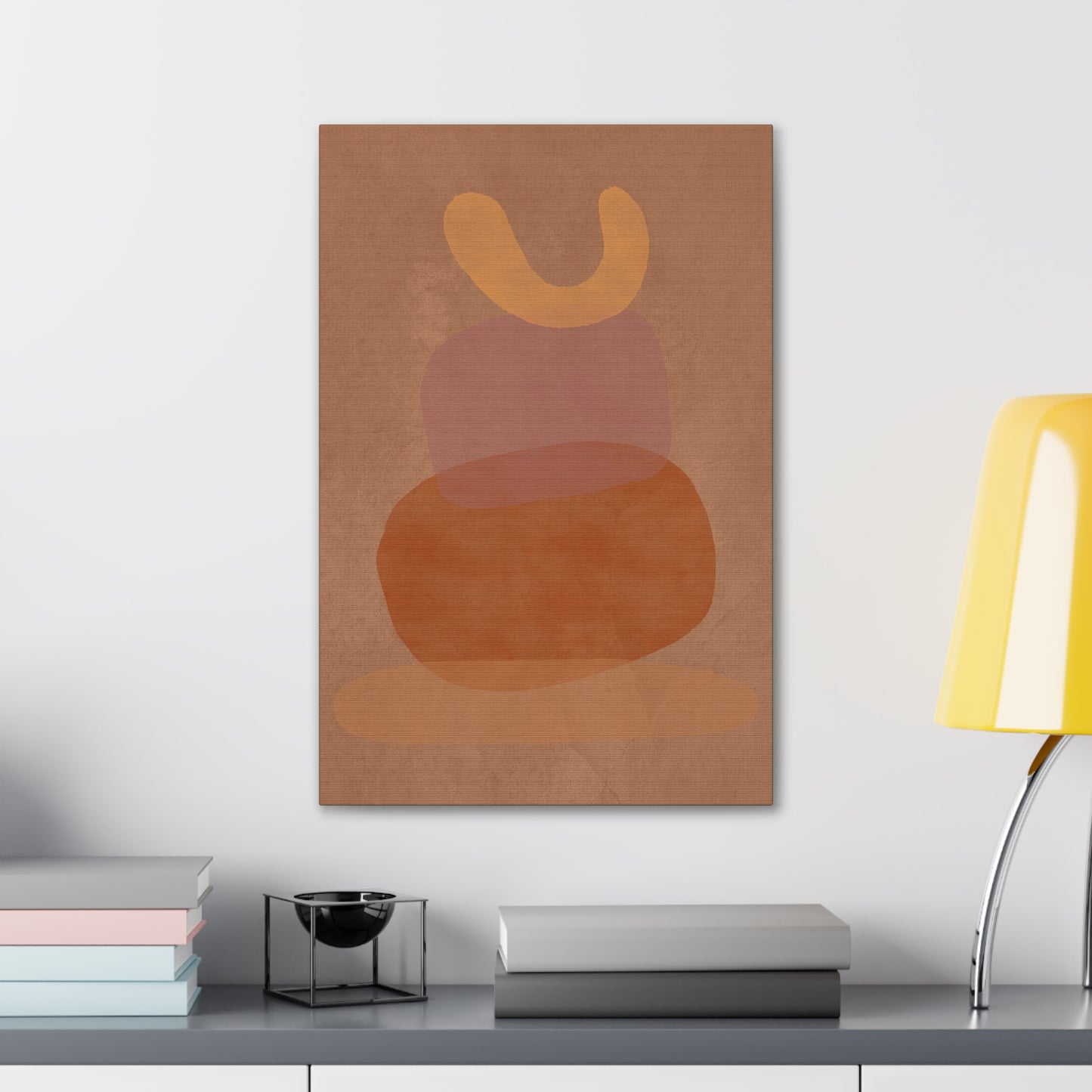 Pebble Stack in Orange Canvas Print