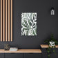 Greenery on White Canvas Print