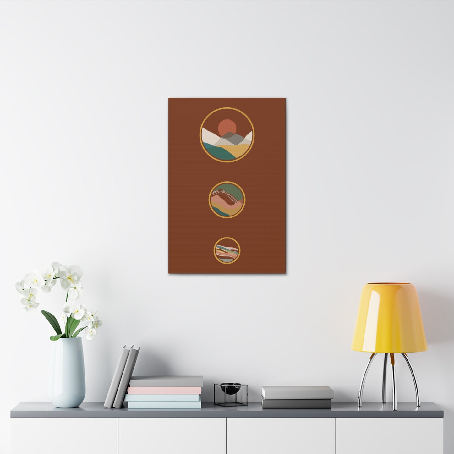 The Journey on Brown Canvas Print