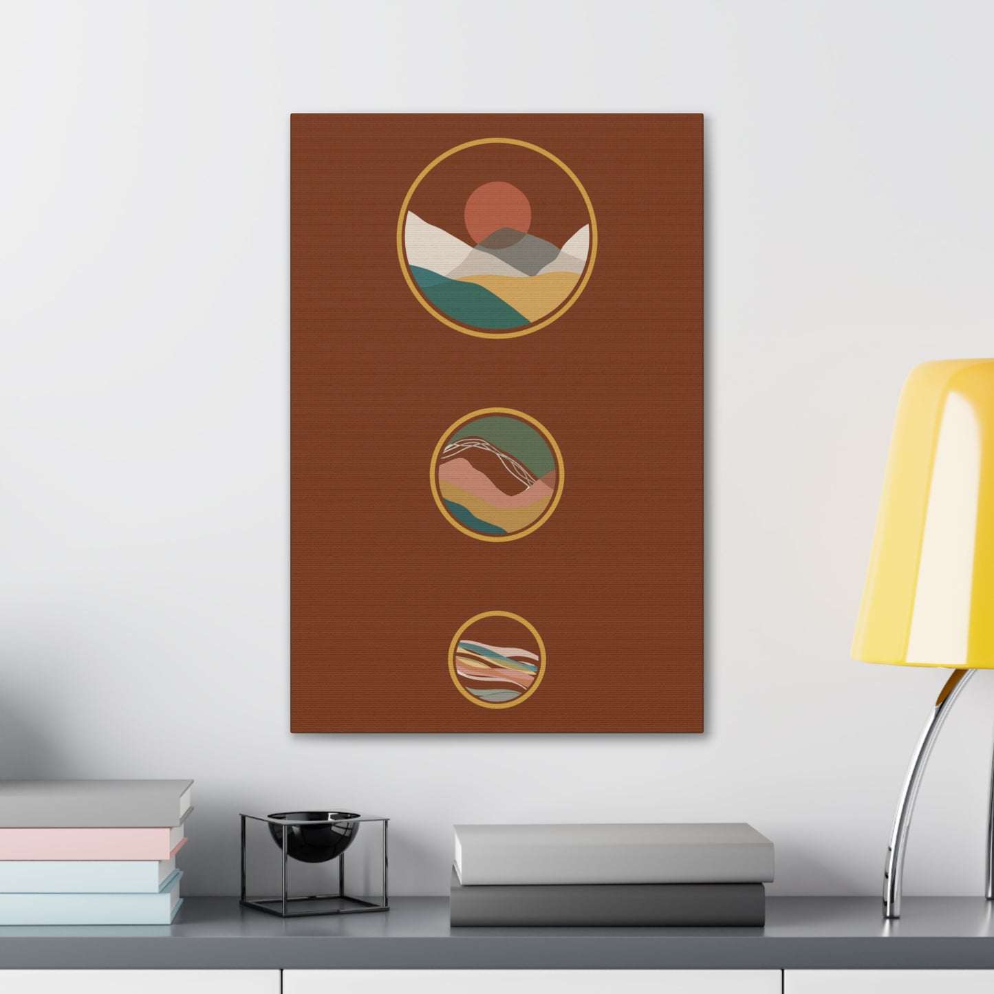 The Journey on Brown Canvas Print