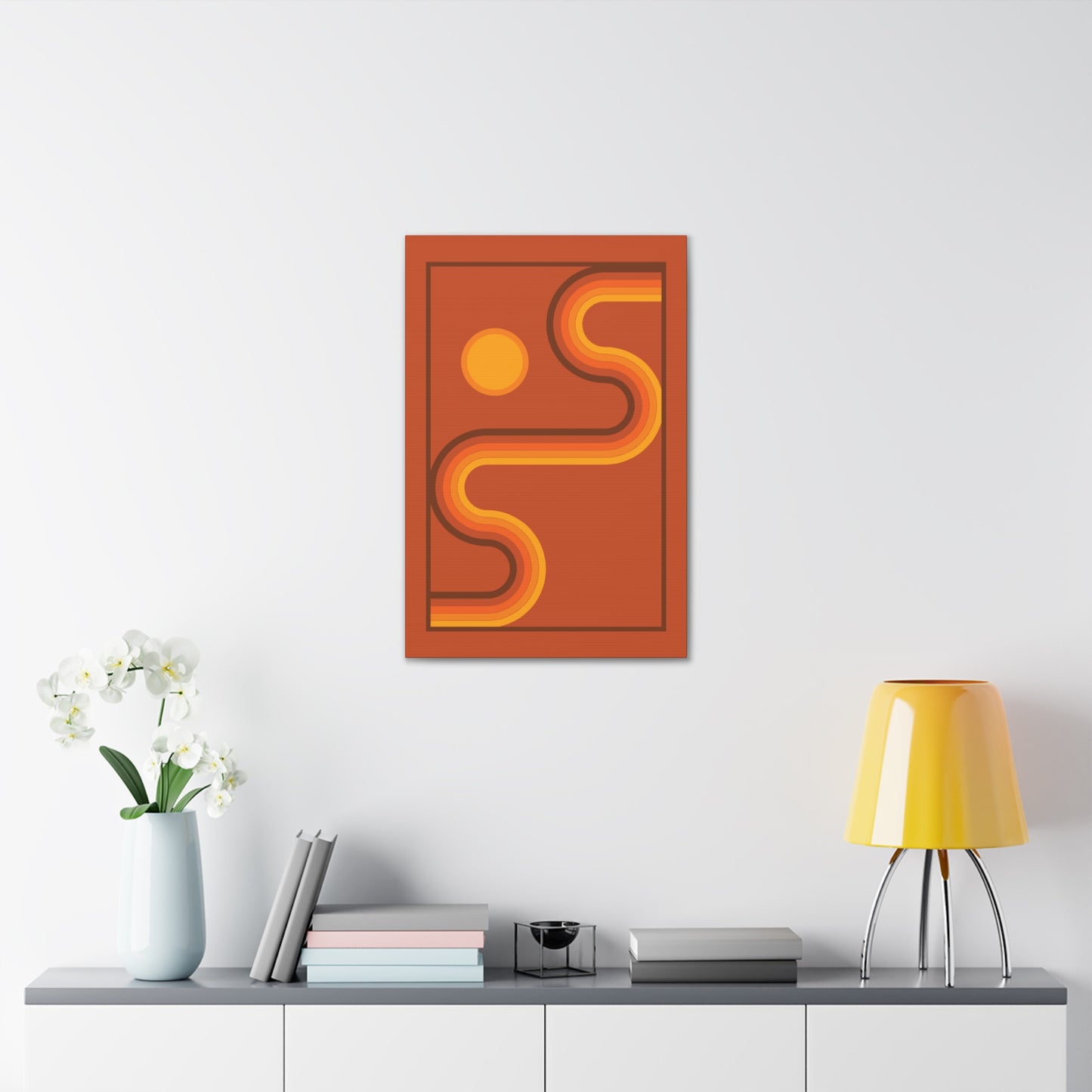 Retro Sunset Canvas Print