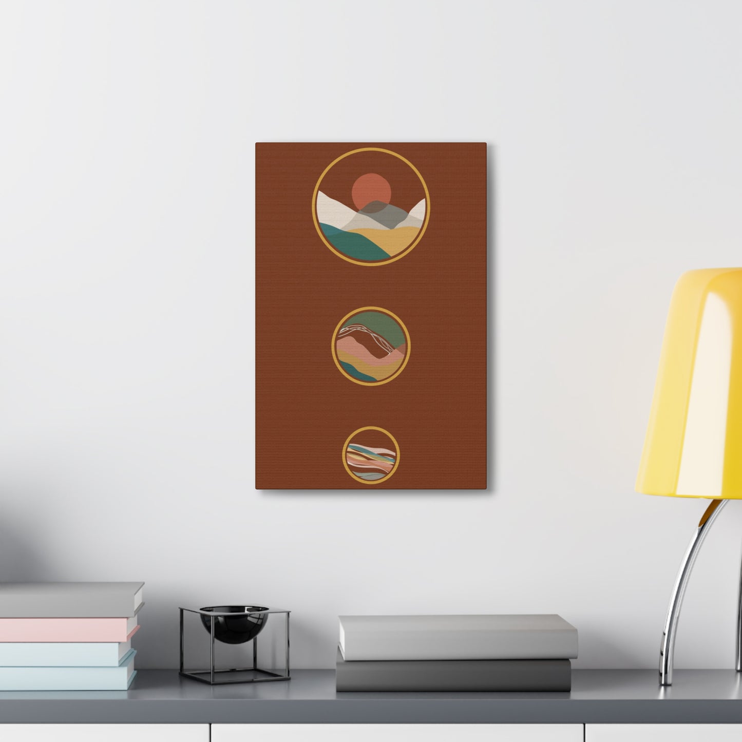 The Journey on Brown Canvas Print