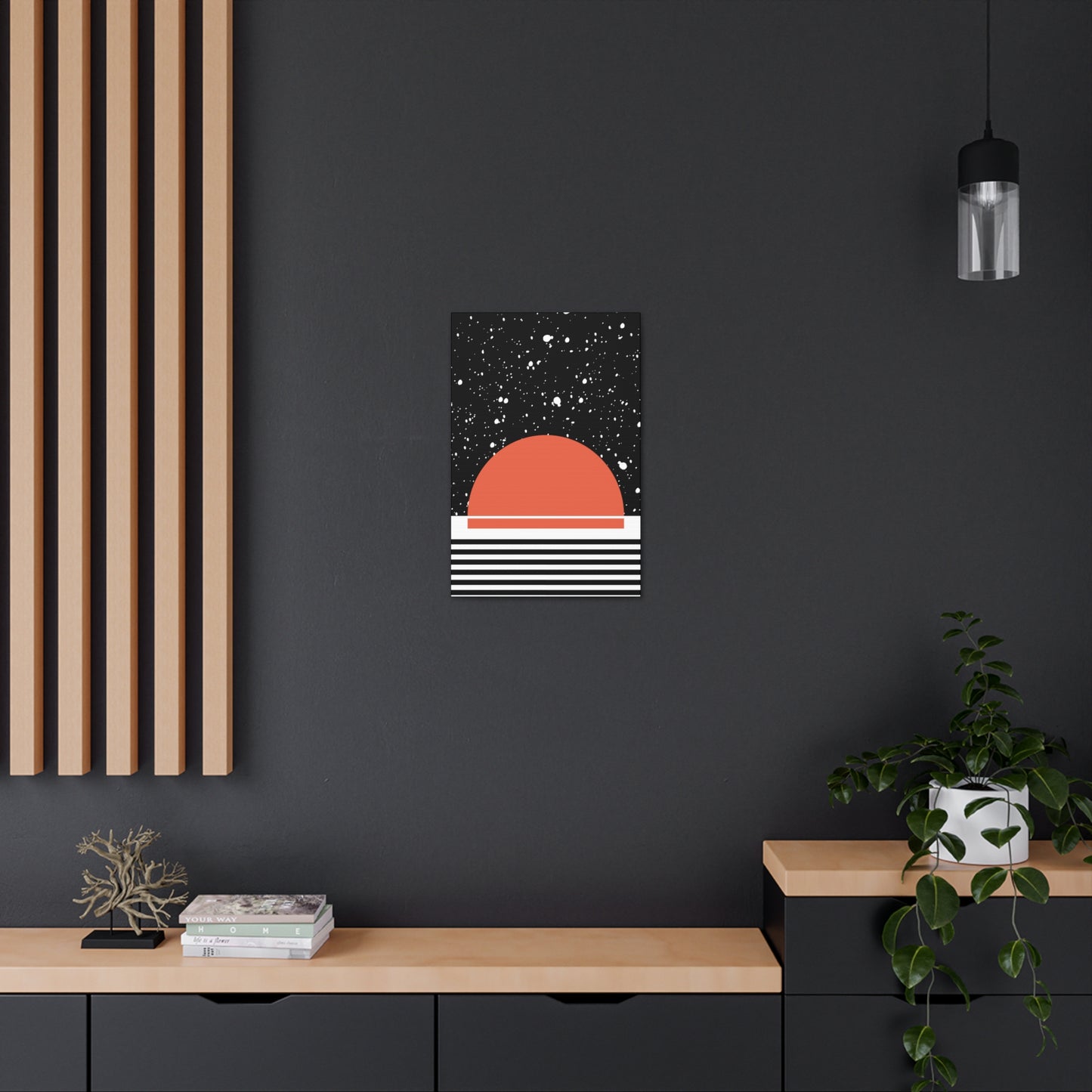 Black Sun and Sky Canvas Print