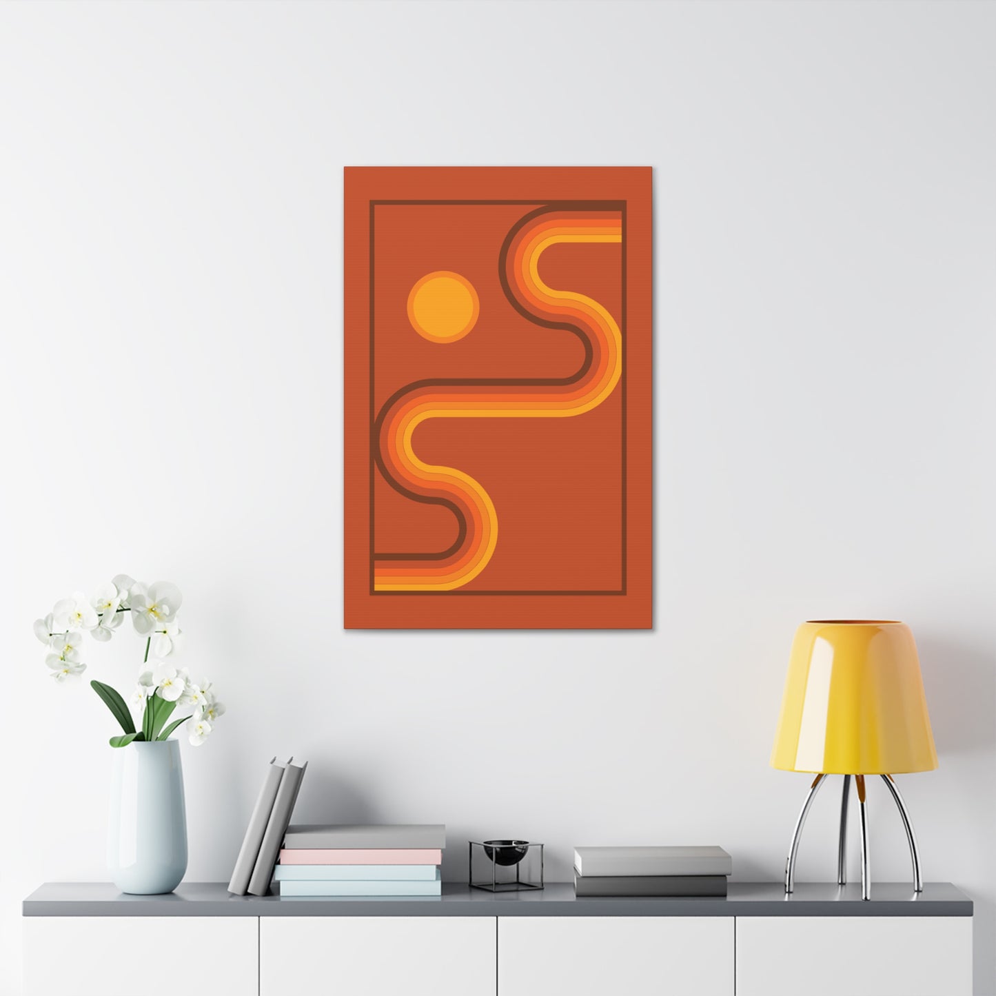 Retro Sunset Canvas Print