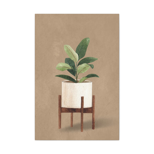 Potted Peace Lily Canvas Print