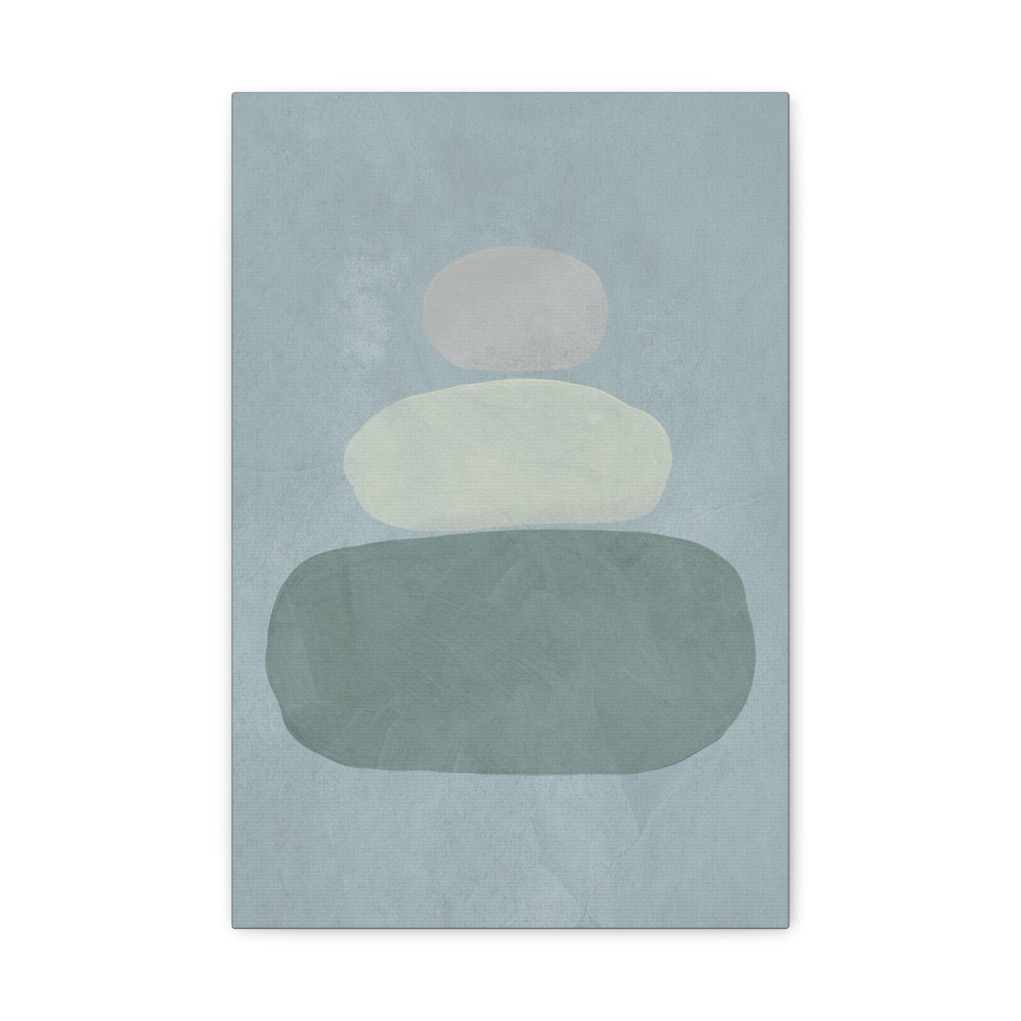 Pebble Stack in Blue Canvas Print