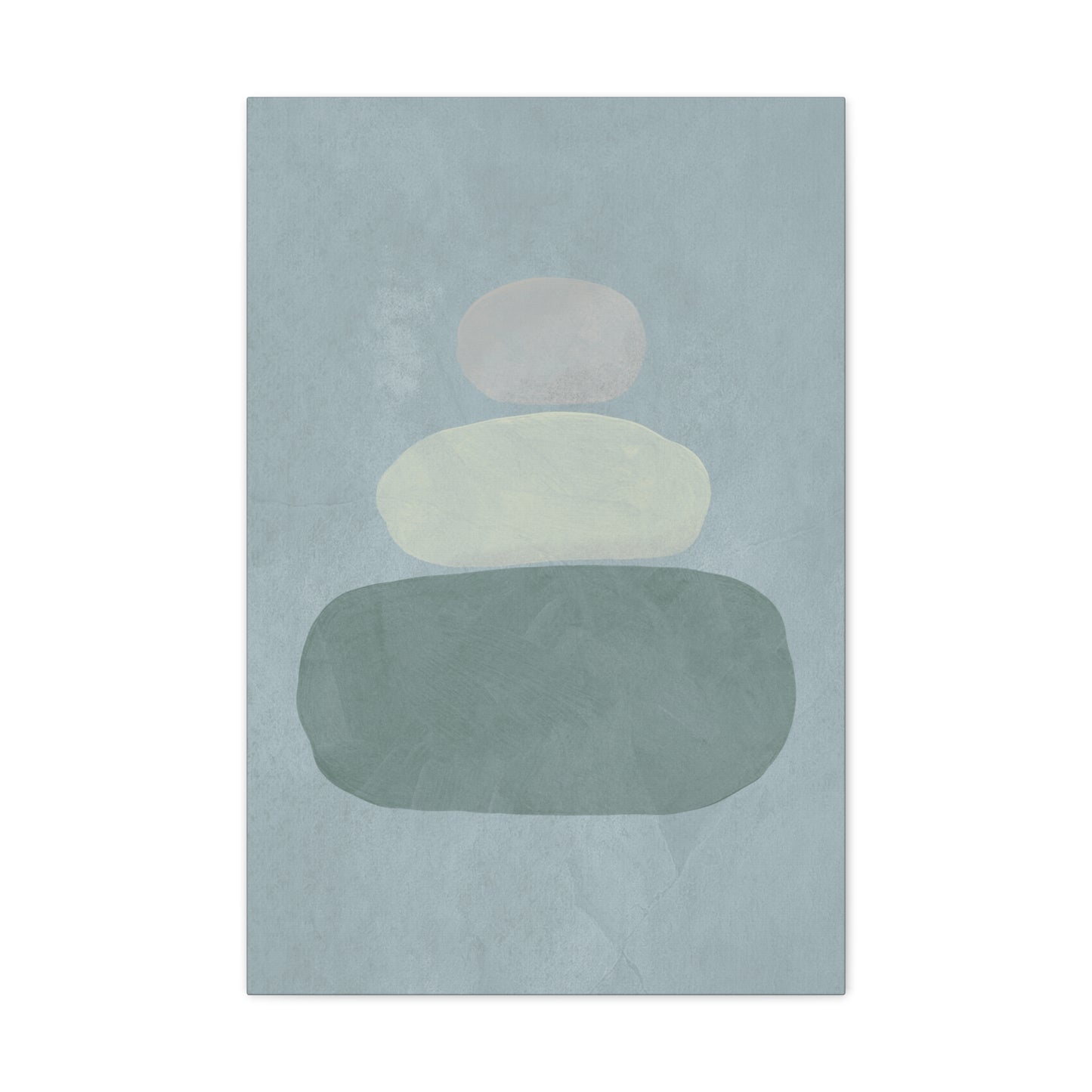 Pebble Stack in Blue Canvas Print